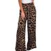 Musuos Womens Wide Leg Leopard Snake Print High Rise Loose Fit Pants