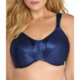 3562 Bali Satin Underwire Minimizer Bra COLOR In The Navy Scroll SIZE 34D