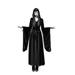 Western Fashion Y797-S Gothic Dark Goddess Long Coat, Black - Small