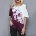 Women's Summer New Popular Plus Size Loose 3D Floral Print Round Neck Off-Shoulder Short Sleeve T-shirt