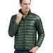 Men Packable Lightweight Puffer Jacket Windproof Stand Collar Rain Outwear Ski Snowboarding Insulation Quilted Down Coat