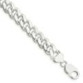 Primal Silver Sterling Silver 10.5mm Domed Curb Chain Bracelet