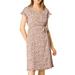 Allegra K Junior's Floral Ruffle Trim Cuff V Neck Belt Midi Wrap Dress