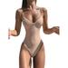 Luiryare Xz Women Swimsuit One Piece V-Neck Sleeveless Bodysuit Beachwear
