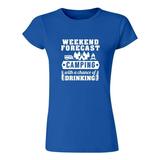 Junior Weekend Forecast Camping With A Chance Of Drinking Funny DT T-Shirt Tee