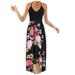 MIARHB Tiered Maxi Skirt Women Dress Women's Casual V-Neck Sleeveless Strap Open Back Print Dress