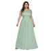 Ever-Pretty Womens Lace Pleated Wedding Party Dresses for Women 99932 Mint Green US14