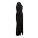 Xscape Women's Crisscross Slit Halter Gown (8, Black)