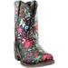 Roper Womens Ingrid Floral Snip Toe Western Cowboy Boots Ankle Low Heel 1-2"