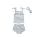 ZIYIXIN Newborn Baby Girl Sleeveless Strap Striped Tank Tops Ruffles Baby Bloomers Headband 3PCS Outfits Baby Clothing Set