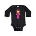 Inktastic Fashion Girl, Brown Hair, Pink Dress, Sunglasses Infant Long Sleeve Bodysuit Female