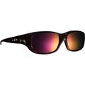 Queeda Claret Tortoise - Polycarbonate Polarized Gray with Purple Mirror Coating Designed to Be Worn Over Medium Frames