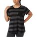 Calvin Klein Womens Rugby Stripe Basic T-Shirt