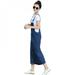 Promotion Clearance New Fashion Spring Dress Casual Denim Loose Strap Casual Long Denim Blue Overalls Jeans Dress Vestidos