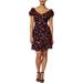 Betsey Johnson Womens Printed Lace-Up Mini Dress