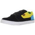 DC Kids Bristol Skate Shoe (Little Kid/Big Kid),Black/Yellow/Turquoise,5.5 M US Big Kid