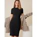 Split Hem Bodycon Dress