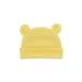 Kernelly Newborn Hospital Hat 0-12Months Preemie Boys Girls Beanie Solid Infant Baby Ears Bonnet Infant Cotton Hats 1pc - Yellow