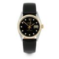 Pre Owned Rolex Datejust 16013 w/ Black Diamond Dial 36mm Men's Watch (Certified Authentic & Warranty Included)