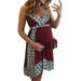 UKAP Womens Dresses Summer Printed Bohemian Pregnancy Dress Spaghetti Strap Mini Dress Slim Fit Maternity Dress