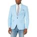 Azaro Uomo Men's Blazer Slim Dress Casual Linen Suit Sport Jacket Stylish, Sky Blue, X-Large