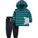 Child of Mine by Carter's Baby Boy Long Sleeve Hooded Shirt and Pant Set, 2 pc set
