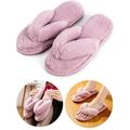 Womens Ladies Cozy Memory Flip Plush Flops Slippers Home Thong Flip Flops Flat Fur Non Slip Indoor Cotton Slippers