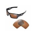 Walleva Brown Polarized Replacement Lenses for Oakley Eyepatch 2 Sunglasses