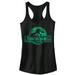 Junior's Jurassic World Logo Tie Dye Print Racerback Tank Top