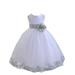 Ekidsbridal White Tulle Rose Petals Formal Flower Girl Dresses Toddler Girl Dresses Pageant Dresses Wedding Tulle Dresses Birthday Girl Dress Special Occasions Dresses Easter Summer Dresses 302S