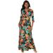 Jessica London Women's Plus Size Faux Wrap Maxi Dress