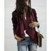 Women's Cardigans Open Front Faux Suede Blazer Long Sleeve Office Short Jacket Casual Slim Fit Outwear