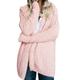 Women Hooded Coat Faux Fur Zipper Coat Women Oversize Fleece Soft Jacket Thick Long Sleeve Plush Jackets Pink XXXL