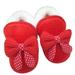 Newborn Baby Girls Cotton Shoes Infant Boys Non-slip Soft Sole Shoes,Slippers Stay on Sock Soft Shoes with Grippers Winter Warm First Walkers Crib Shoes,Red,L