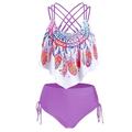 Mchoice Swimsuit for Women Plus Size 2021 Summer Fashion Cute Sexy Two Piece Push Up Tankini Sets Bathing Suit