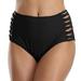 NHT&WT Women High Waist Bikini Tankini Bottom Shorts Briefs Trunks Hollow Out Swim Swimming Pants