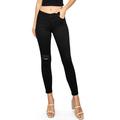 Celebrity Pink Women's Juniors Mid Rise Stretchy Ankle Skinny Jeans (1, Black)