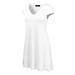 MBJ WDR1068 Womens V Neck Cap Sleeve T Shirt Dress XXXL WHITE