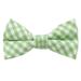 Jacob Alexander Men's Gingham Checkered Pattern Pre-Tied Clip-On Bow Tie - Lime Green