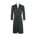 French Connection V-Neck Long Sleeve Tie Back Multi Print Jersey Dress-BLUE MULTI