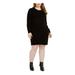 MICHAEL KORS Womens Black Long Sleeve Jewel Neck Above The Knee Sheath Evening Dress Size 2X