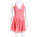 C/Meo Collective Womens Same Things Mini Dress Coral Pink Check Size Medium
