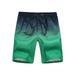 Man Summer Gradient Print Tie Dye Beach Swim Pants Trunks Shorts Holiday Beach Swimming Trunks Shorts Casual Surf Beach Shorts Athletic Gym Sports Training Swimwear Short Pants Elastic Waist