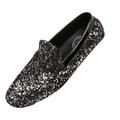 Amali Mens Metallic Splatter Casual Slip On Shoes Monty Silver Size 7.5