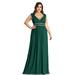 Ever-Pretty Womens Chiffon Pleated Long Evening Party Mother of the Bride Dresses for Women 86973 Green US16