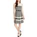 Julian Taylor Women's Stripe Fit-and-Flare Party Dress - Cocktail Dress