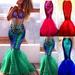 Women Princess Mermaid Cosplay Costume Party Sequins Dresses Fish Tail Skirt