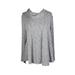 Style & Co Womens Plus Size Grey Cowl-Neck Knit Top 0X