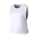 UKAP Women Summer Plain Tank Top Mesh Active Wear Tunic Top Vest Yoga Workout Tee Sleeveless Sport Gym Exercise Running T Shirt