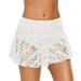 Womens swimsuits swimwear Bikini women's Lace Crochet Skirted Bikini Bottom Swimsuit Short Skort Swim Skirt